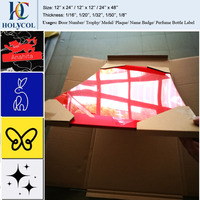 Plaques en acrylique blanc/rouge pour gravure laser 12''x24''x1/16'' Feuilles de plastique ABS bicolores 2 couches 4 pièces / Carton 300x600x1,5mm