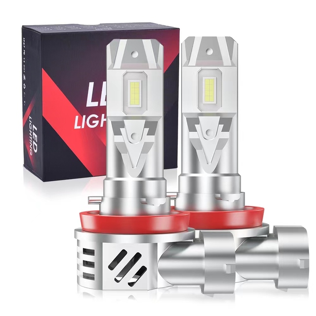 360 Degree Custom Light Automotive H11 Led Headlight CSP3570 LED 360Degree 6000K Fan Cooling Car Led Fog Lights H11Led Bulb