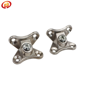 Soporte de Esquina para Muebles de Aleación de Zinc, Conector en Ángulo en Forma de Mariposa, Acabado Pulido en Níquel - Product Image 1