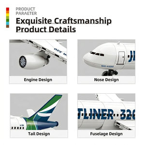 Ensemble de blocs de construction en plastique personnalisés DIY pour avion de ligne A320 France, pour cadeau créatif et objet de collection - Product Image 3