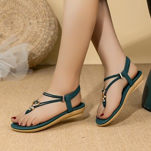 Floral Pattern EVA Outsole Heeled Sandals Anti-Slippery Women's <b>Shoes</b> wholesale Proxy payment - Product Image 4