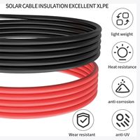 Câble d'extension solaire YouLong PV, 1 paire, 12AWG, 3FT, conducteur en cuivre étamé PVC, noir/rouge, connecteurs mâle/femelle, indice de protection IP67, 25V