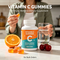 Gommes de vitamine C à l'acide ascorbique de qualité supérieure, source naturelle, sans sucre, faible en gras, soutien immunitaire, complément alimentaire en gommes