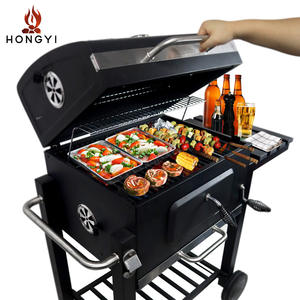 เตาบาร์บีคิวถ่านขนาดใหญ่พิเศษ HONGYI สำหรับ 10+ คน พร้อมรถเข็นสำหรับสวนกลางแจ้ง ดีไซน์ทันสมัย คุณภาพเยี่ยม - Product Image 2