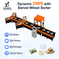 Mesin Pemindai Dimensi dan Berat Paket Sistem DWS Otomatis Penuh YJ-INTL YJ-DS-001 Pengurut Sepatu Kecepatan Tinggi 3000-8000 PPH