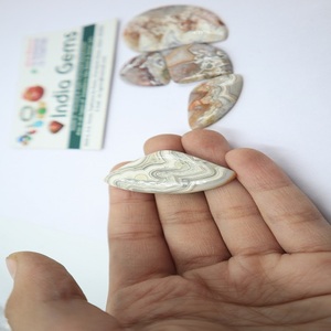 Pierres précieuses synthétiques de laboratoire Agate Crazy Lace d'Inde, effet lumineux, certifiées CAL, remplissage de fracture, pour la fabrication de bijoux - Product Image 4