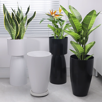 Pots à fleurs en plastique modernes de haute qualité pour l'intérieur et l'extérieur, décoration de la maison, pots à bonsaï en plastique, grands pots à plantes