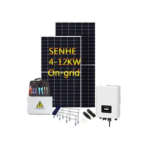 Solar Power System On Grid Supplier 8kw 9kw 10kw 11kw Complete Set Roof and Ground Mounting Inverter Panel Factory Price