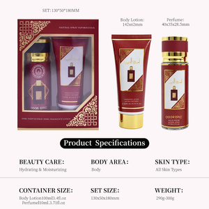 Set Hadiah Parfum Mewah Dubai 2 Pcs Populer untuk Wanita, Aroma Citrus Musk Oud Tahan Lama, EDP Lotion, Set Parfum Grosir - Product Image 2