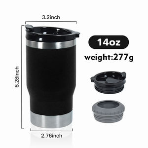 Özel Logo çift kapaklar soğutma Tumbler düzenli 14oz şişe soğutucu buzdolabı bira açacağı ile kutu soğutucu tutamağı paslanmaz çelik - Product Image 5