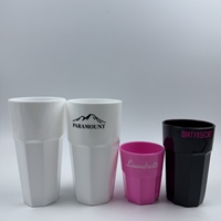 Verres à boire réutilisables compatibles lave-vaisselle, gobelets en plastique acrylique 500 ml, tasses en plastique acrylique