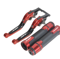 Leviers d'embrayage et de frein CNC en aluminium avec poignées, kits complets, pièces détachées pour motos XMAX 250 300 400, logo laser
