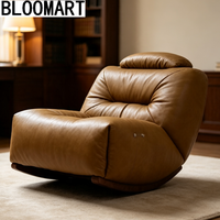 Fauteuil à bascule en tissu confortable pour la maison, ensemble de fauteuils de salon modernes haut de gamme, dernière collection de fauteuils de détente verts design