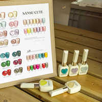 SANSU – Kit de gel UV pour ongles effet œil de chat, 28 couleurs, haute qualité, non toxique, pour femmes, vente en gros