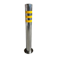 Barrière de circulation amovible en acier inoxydable, version intégrée, durable, pour la gestion des véhicules, le contrôle des accès routiers et l'avertissement de stationnement