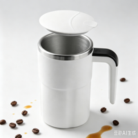 Nicebuy Tasse intelligente en acier inoxydable 316 de 450 ml avec affichage de la température, agitation automatique, tasse à café portable avec couvercle
