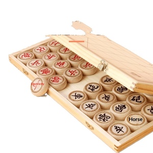 Scacchiera Cinese di Grandi Dimensioni in Legno Massello Pieghevole di Alta Qualità per Bambini 6-12 Anni Scatola Vuota Stile Retrò - Product Image 1