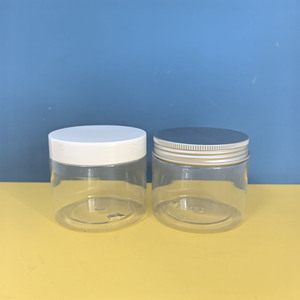 Leere klare 120ml 150ml 180ml 200ml 250ml Aufbewahrung behälter für die Küche mit weißen Kunststoff-Schraub deckeln für den kosmetischen Make-up-Topf - Product Image 2