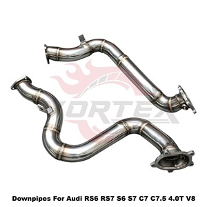 ชุดท่อลง Vortex SS304 สำหรับ Audi RS6 RS7 S6 S7 C7 C7.5 4.0T V8 แบบตรงรุ่น ชุดแต่งท่อไอเสียเทอร์โบ - Product Image 2