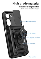 Fundas a prueba de golpes para Xiaomi Redmi A7 Pro 4G, protector de cámara deslizante, cubierta trasera con soporte de anillo.