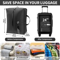 Sac de rangement compressible portable en nylon imperméable avec poignée et dégonflage manuel pour le camping, les bagages, les doudounes et les couvertures