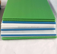 Feuille de plastique PP imperméable 4ftx8ft ondulée pour la protection des sols Panneau creux en plastique PP de couleur différente