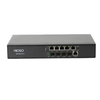 HiOSO HA7004T avec 4 modules PON PX20+++7db, équipement fibre optique 4PON EPON OLT, solutions FTTx, mini OLT 4 ports FTTH