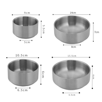 Bol à riz et à soupe en acier inoxydable 304 de qualité supérieure, à double paroi, isolé, multifonctionnel, pour la cuisine, la maison, le restaurant, les fêtes
