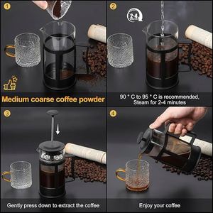 Presse à café manuelle résistante à la chaleur <span class=keywords><strong>en</strong></span> gros, 350/600/800/1000 ml, mini presse à café portable - Product Image 5