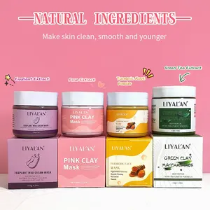 Nhãn Hiệu Riêng Bentonite Đất Sét Mặt Nạ Chăm Sóc Da Làm Sạch Sâu Làm Sáng Da Tone Rose Nghệ Đất Sét Mặt Nạ