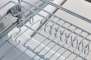 Cestello per cassetti in acciaio inossidabile da cucina, supporto per cestello portaoggetti estraibile nel mobile, <span class=keywords><strong>scolapiatti</strong></span> - Product Image 3