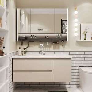 Batch Purchase Bathroom Cabinet with Sink Waterproof Bathroom Vanity with <b>Mirror</b> for Home Bathroom Furniture - Product Image 1
