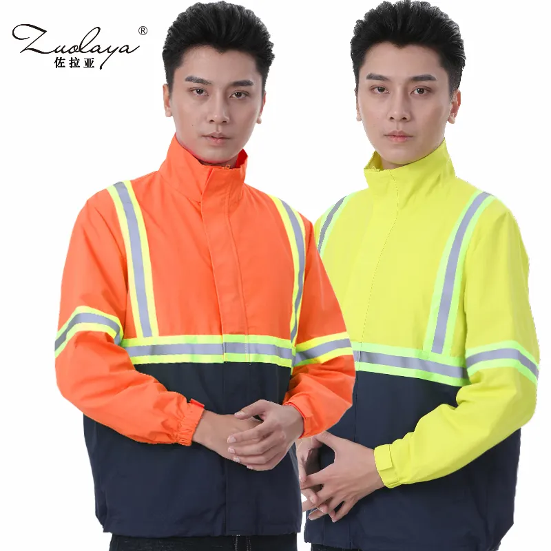Factory new style Jacket Men Reflective clothing Safety with Pocket can be windbreak and keep warm