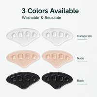 Coussinets de talon en silicone en forme d'éventail, 4 coussinets rectangulaires anti-ampoules, ajustement amélioré, 3 couleurs pour talons, chaussures plates, mocassins, baskets, OEM