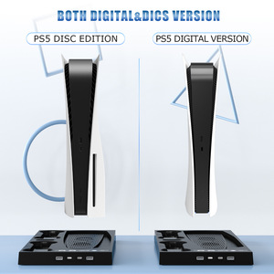 ฐานวางพัดลมระบายความร้อน PS5 พร้อมแท่นชาร์จคอนโทรลเลอร์ ที่แขวนหูฟัง ช่องเก็บของ 3 พอร์ต USB แบบตั้งโต๊ะ - Product Image 4