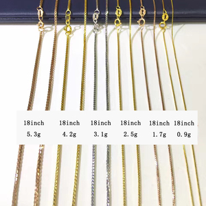 Nuevo diseño delgado 18 pulgadas au750 joyería 18K collar <span class=keywords><strong>de</strong></span> <span class=keywords><strong>oro</strong></span> para la fabricación <span class=keywords><strong>de</strong></span> joyas caja <span class=keywords><strong>cadena</strong></span> 18 quilates <span class=keywords><strong>de</strong></span> <span class=keywords><strong>oro</strong></span> para bebés niñas - Product Image 5