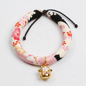 <span class=keywords><strong>Collar</strong></span> de Gato de Poliéster Estilo Japonés con Campana, Etiqueta Personalizable para Perros, <span class=keywords><strong>Collar</strong></span> DIY para Mascotas, para Gatos y Perros - Product Image 6