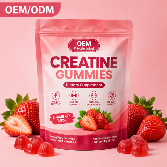 Creatine Gummies for Men Women Energy Support Providing Energy Custom Shape Different Flavors 60 Count OEM HALAL