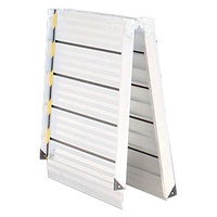 Rampes de fauteuil roulant en aluminium argenté léger fabriquées en Chine pour les marches, rampe pliable