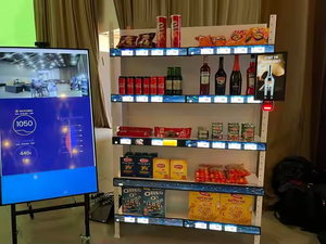 Tira personalizada Borde de estante de supermercado ultra ancho Señalización publicitaria digital Barra estirada Pantalla táctil LCD - Product Image 3