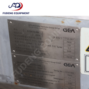 Centrífuga de Discos GEA ECOCLEAN Usada de Alta Velocidad 7600 RPM, 10-15 m³/h para Clarificación y Separación de Suero y Leche Descremada - Product Image 5