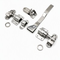 Serrure de porte de fourgon frigorifique robuste en acier inoxydable 304, ensemble de loquet à tige de came pour tube de 34 mm, pour remorque et conteneur, OEM ODM