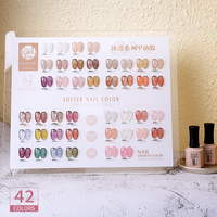 HONEY GIRL Factory OEM Fournitures pour ongles Salon Collection complète de vernis gel 42 couleurs Ensemble de vernis gel pour ongles Vernis gel UV à faire tremper