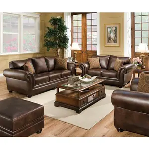 Luxury Classic Living Room Sofas High Quality Home Furniture Leather Sofas Set