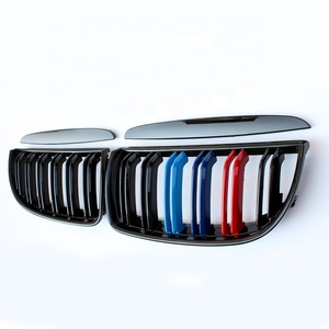 M3 style E90 gril de pare-chocs avant pour <span class=keywords><strong>BMW</strong></span> <span class=keywords><strong>série</strong></span> 3 E90 <span class=keywords><strong>M</strong></span> couleur double latte ligne style 2005-2008 - Product Image 1