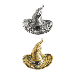 Broche <span class=keywords><strong>de</strong></span> Aleación <span class=keywords><strong>de</strong></span> Zinc con Diseño <span class=keywords><strong>de</strong></span> Sombrero <span class=keywords><strong>de</strong></span> Bruja Mágica <span class=keywords><strong>de</strong></span> Películas Europeas y Americanas, Accesorio <span class=keywords><strong>de</strong></span> Pin con Rama Electrochapada, Insignia - Product Image 1