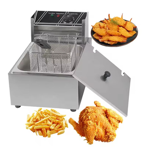 Friteuse électrique à réservoir 10L avec panier Friteuse à frites 220V pour magasin <span class=keywords><strong>de</strong></span> boissons Équipement <span class=keywords><strong>de</strong></span> friture <span class=keywords><strong>de</strong></span> poulet à réservoir unique pour restaurant - Product Image 4