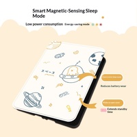 Casing Kindle E-reader Anak Custom Print, Anti Benturan, Bahan PU, Penutup Magnetik, Tali Pegangan untuk Ukuran 6.8 Inch