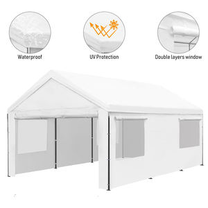 10x20ft Heavy Duty High Snow Load Carport, Abri polyvalent pour auvent de voiture avec parois latérales - Product Image 2