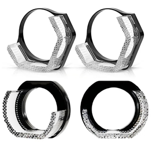 Anillos <span class=keywords><strong>de</strong></span> Halo <span class=keywords><strong>LED</strong></span> <span class=keywords><strong>de</strong></span> 2.5 y 3 Pulgadas, 5D, Cristal, WRGB, Control por Aplicación, Ojos <span class=keywords><strong>de</strong></span> Ángel, DRL, I8, I9, Lámpara <span class=keywords><strong>de</strong></span> Advertencia Delantera Universal para Automóvil, Multicolor - Product Image 5